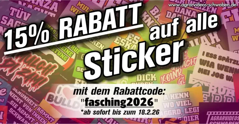 Rabattaktion bei Agrarvideos Schwaben Onlineshop